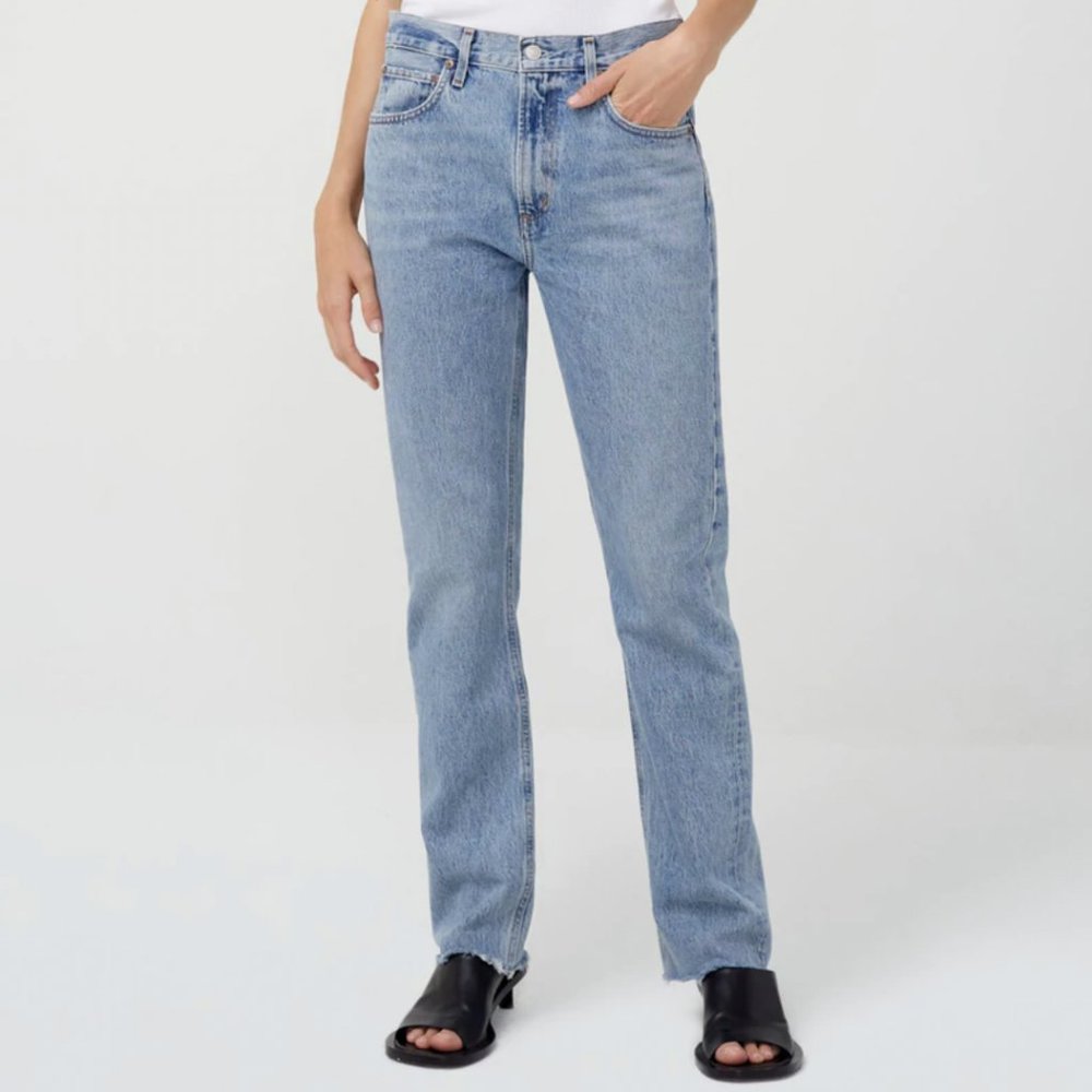 Agolde Cherie High Rise Straight Jean in Merit